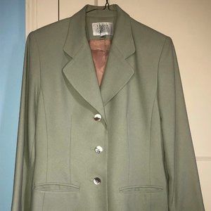 Spring green/sage-colored blazer, Valerie Stevens Petites, Size 4P